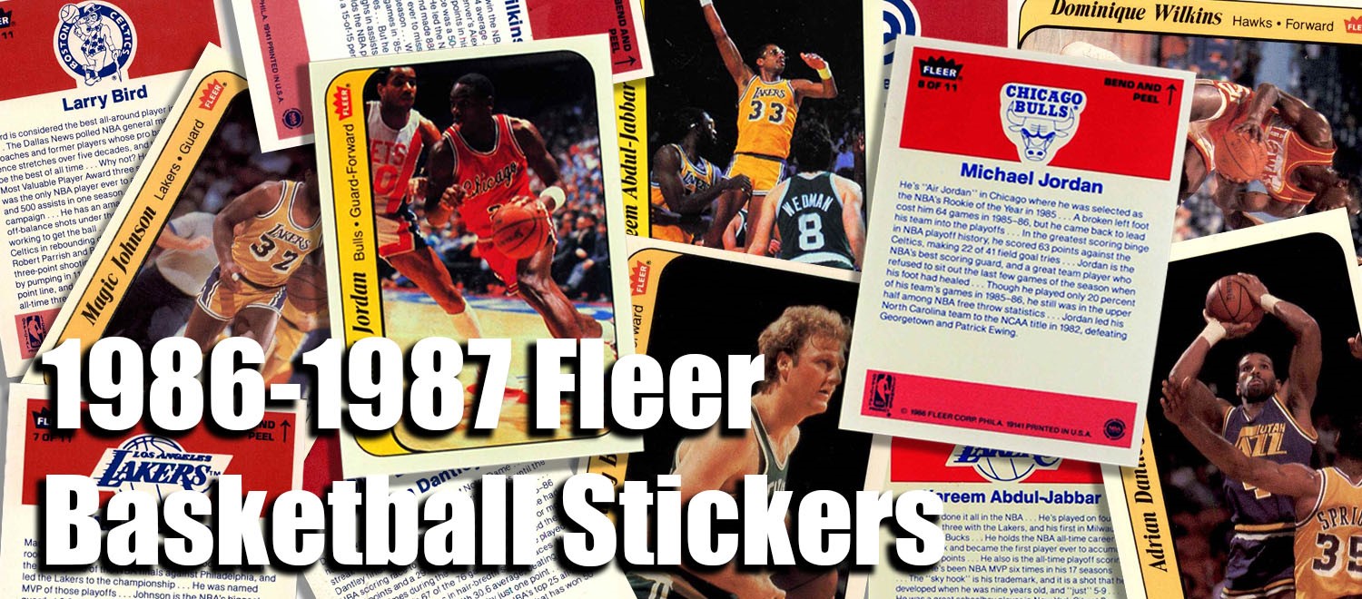 1986-87 Fleer Basketball Stickers 